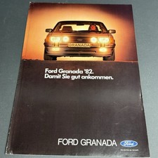 FORD GRANADA / 8p folder brochure / 1982 DE German / lightly used cond.