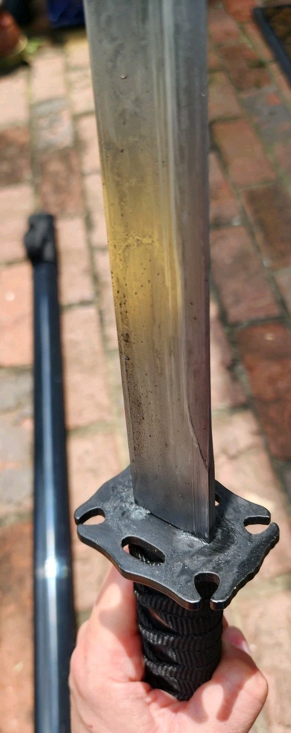 40" Steel Ninja Japanese Samurai Sword Straight Fantasy 30" Blade With Scabbard