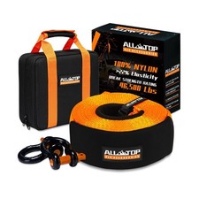 ALL-TOP Extreme Duty Tow Strap Recovery Kit: 4inch x 30ft (46,500lbs) 100% Ny...