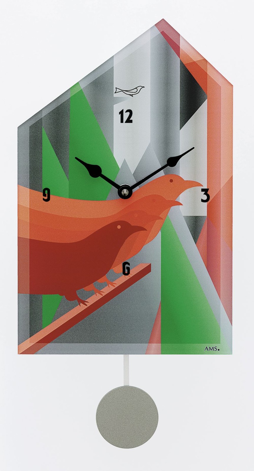 Modern quartz Cuckoo Clock with cuckoo call AM W7493 NEW