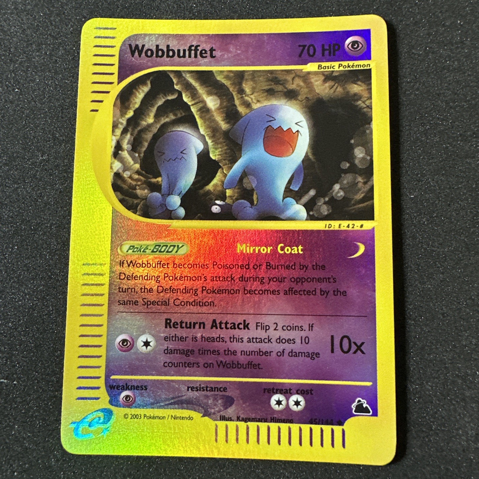 2003 Pokemon Skyridge Wobbuffet Reverse Holo #45/144 NM