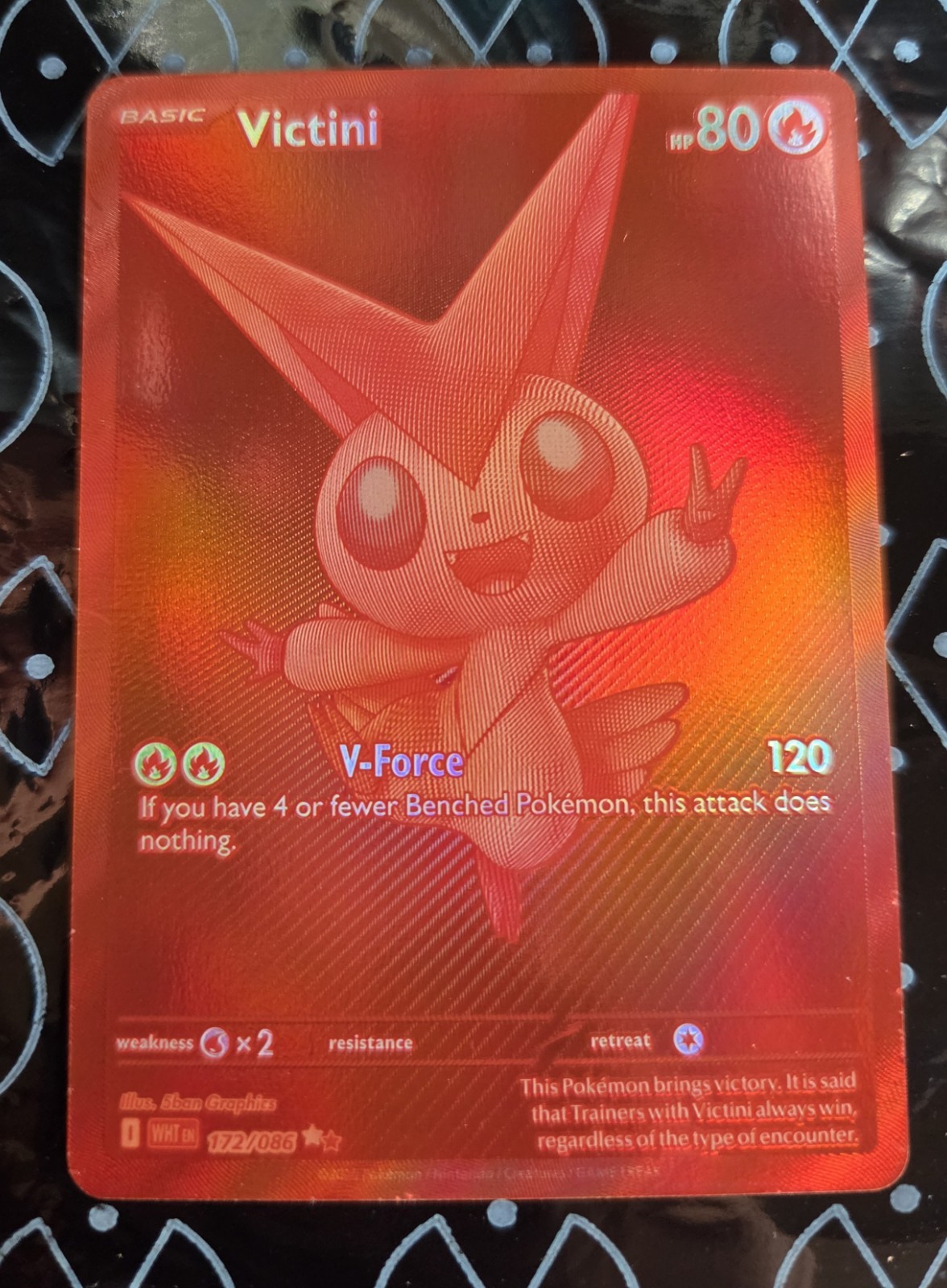 Red Victini - 172/086 - White Flare Near Mint NM Pokemon TCG