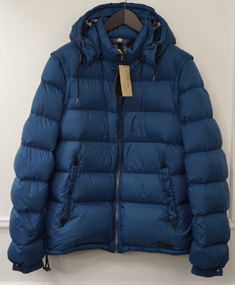 Men Burberry Puffer Jacket & Vest 2 in 1 Down Removable Sleeves Size XL UK/US44