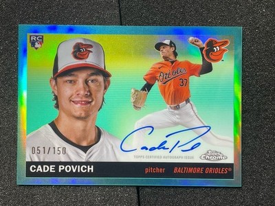 Cade Povich Auto 2025 Topps Platinum Aqua /150 Refractor Anniversary CPA-CP