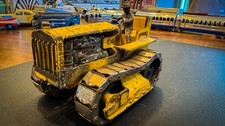 VINTAGE 1930s Arcade Cast Iron Caterpillar Diesel Crawler Tractor 8 Metal Tracks