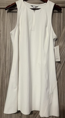 NEW With Tags Athleta Women's Ace Tennis Dress, White, Size Large