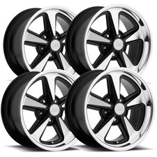 Set Of 4 Us Mags U109 Bandit 18x9 5x4.75 8mm Blackmachined Wheels Rims