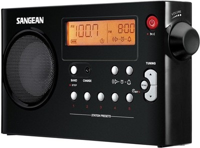 Sangean PR-D7BK AM/FM Receiver Digital Tuning Rechargeable Black