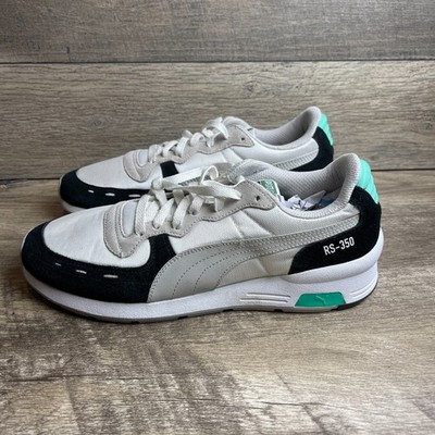 Puma RS-350 Re-Invention 367914-01 Mens US 12 Running Shoes White Green Sneakers