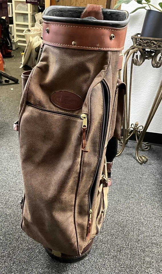 Bolso Carro BELDING SPORTS Clásico BUSHWHACKER 4 Vías Marrón Guijarro Cuero DE COLECCIÓN Foto 3 de 4