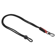 Paracord Braided Lanyard Neck Keychain Adjustable Necklace Strap Red