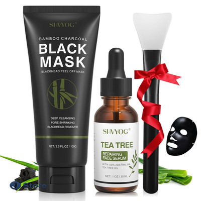 Blackhead Remover Maske, Mitesser Peel Off Maske Holzkohle Maske und Teebaum