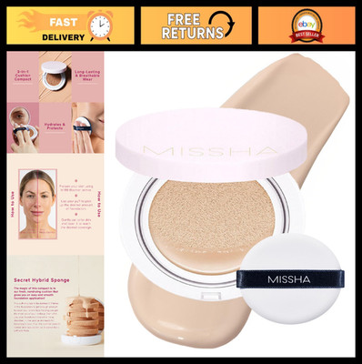 Magic Cushion Foundation No.21 Light Beige - Flawless Coverage, Dewy Finish, Eas