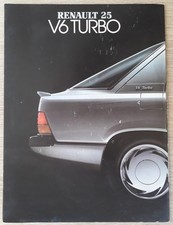 Renault 25 V6 Turbo Saloon Brochure 1985