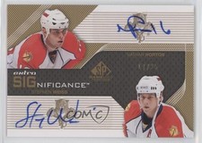 2007-08 SP Game Used Edition 17/25 Nathan Horton Stephen Weiss #XS-WH Auto 2d8