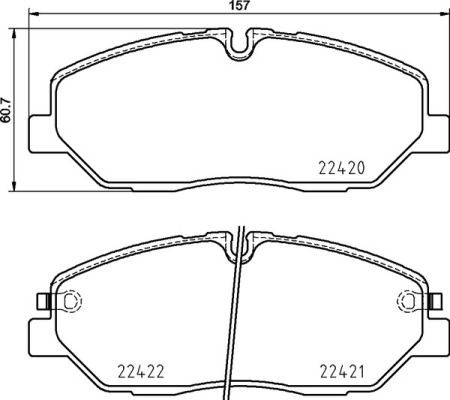 Brembo Bremsbelagsatz, Scheibenbremse P 30 090 FüR Hyundai-image