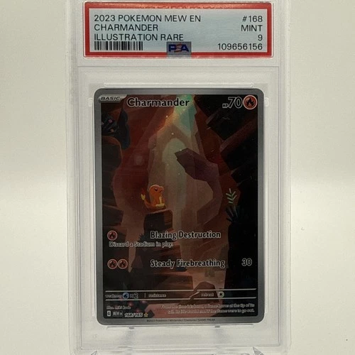 Pokemon Card Charmander 168/165 Secret Rare Scarlet Violet Pokemon 151 PSA 9