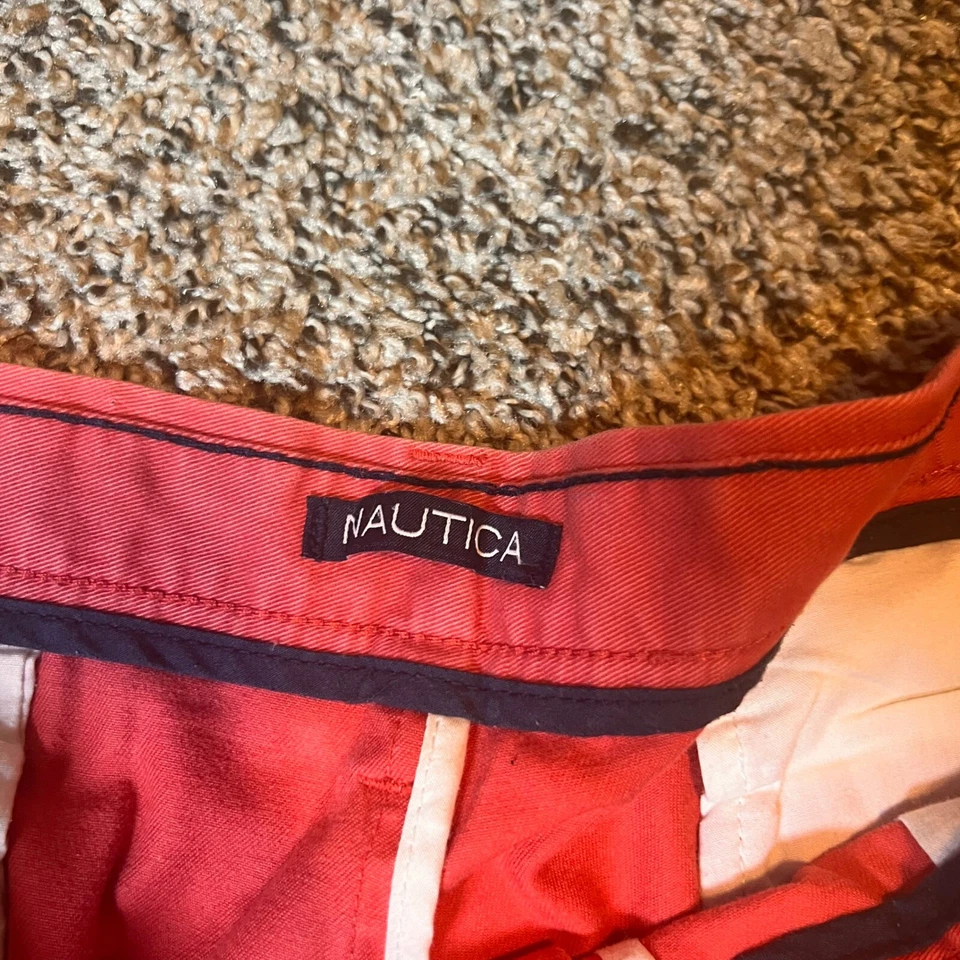 Pantalones Cortos Nautica Coral Frente Plano Informales Verano 38 Foto 2 de 4