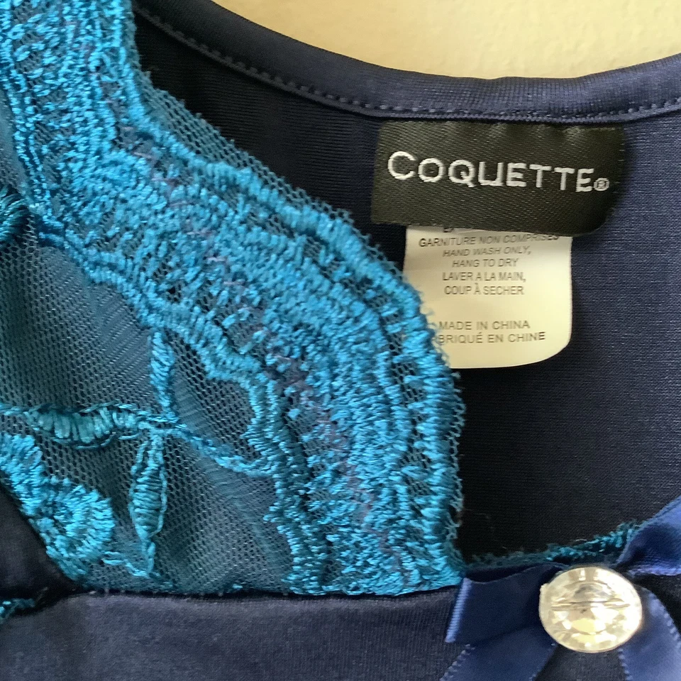 Nueva Lencería Babydoll Coquette Azul Marino Chemise Sexy Para Mujer’s Mediana Foto 4 de 4