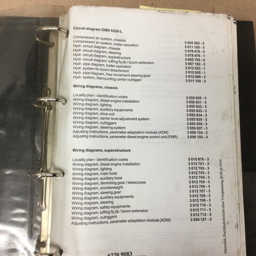 Grove Manitowoc GMK 6220L AT CRANE ELECTRICAL CIRCUITS SCHEMATICS MANUAL GUIDE - Picture 2 of 4