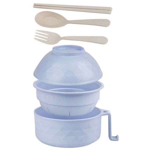 1 Set Microwave Noodle Bowl Noodle Bowl Ramen Microwave Noodle Bowl and Spoon