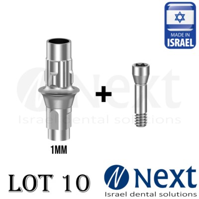 lot x 10 T Base cad cam Straumann BL RC titanium 1 MM compatible screw abutment