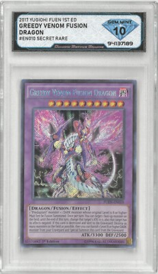 2017 Yugioh! 1st GREEDY VENOM FUSION DRAGON #FUEN-EN010 Secret