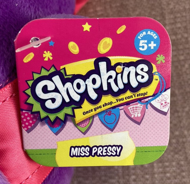 Shopkins Miss Pressy Purple Plush 6" Gift Stuffed Animal for sale ...