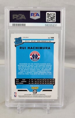 その他 2019 Rui Hachimura HOLO PSA 10 2019 Panini Optic Rui Hachimura Wizards Fast Break Holo Rookie RC