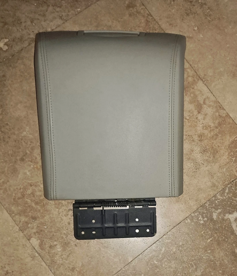 2007-2014 Lincoln Navigator Console Lid Cover Beige Leather with Hinge - Image 4 of 4