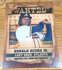 RONALD ACUNA JR-WANTED INSERT-2021 TOPPS BIG LEAGUE ⚾️ BASEBALL CARD-BRAVES