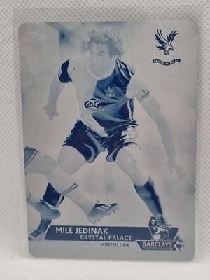 1/1  Mile Jedinak Australia Crystal Palace 2013 Topps EPL Printing Plate!