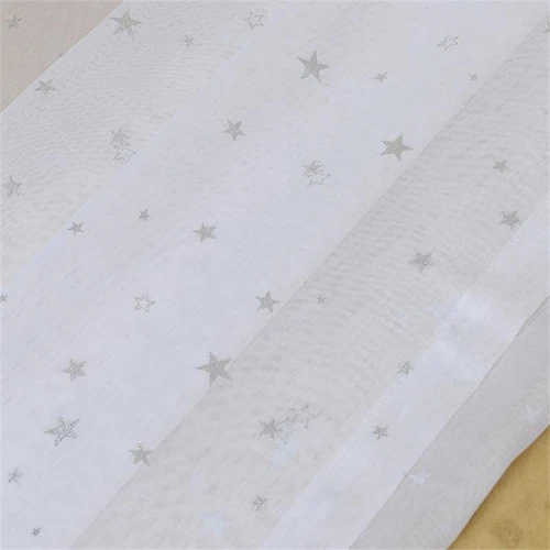 Elegant Star Printed Sheer Curtains Rod Pocket Fresh Tulle Voile Gauze 1 Panel - Picture 6 of 48