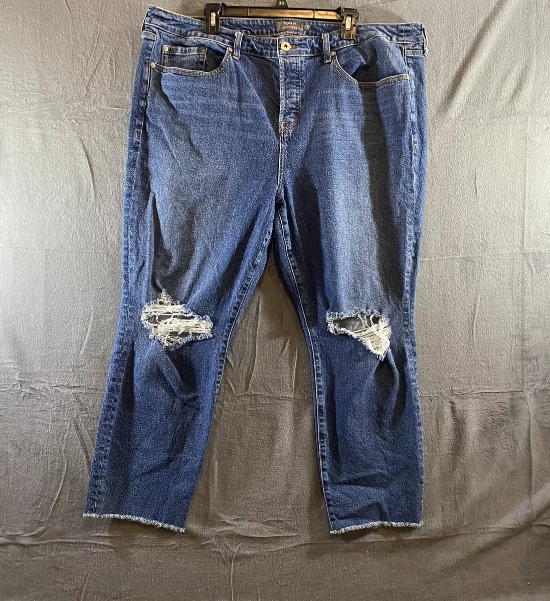 Torrid Jeans Womens 20 Blue Denim High Rise Straight Leg Casual Distressed 42x25