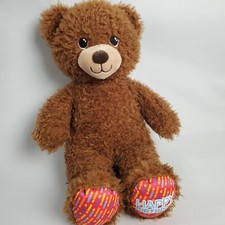 Build A Bear Plush Bear Happy Birthday 17" Brown Stuffed Animal No Sound