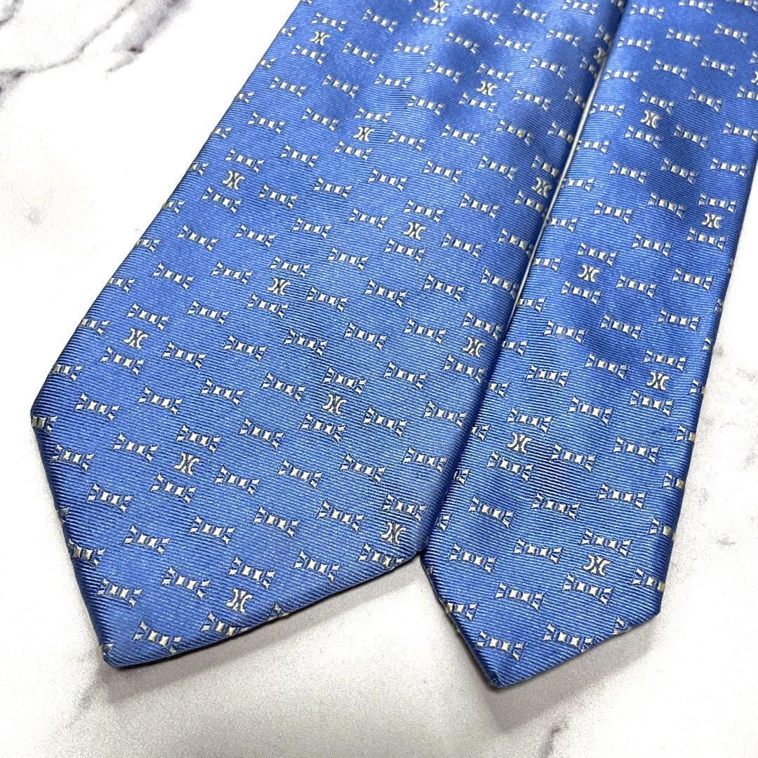 CELINE cravatta uomo seta originale usata cravatta abito classico lusso multicolore A16