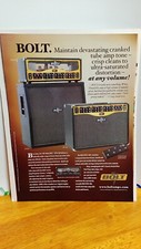 BOLT GUITAR AMPLIFIERS  GUITAR PRINT AD 11 X 8.5