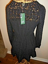 LACE DRESS BY WILD FABLE - BLACK - SMALL