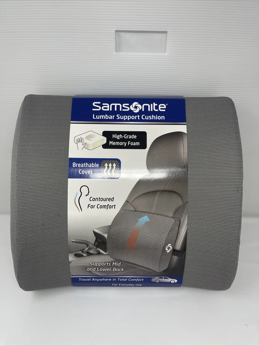 Samsonite Lumbar Support Cushion Memory Foam - Black - NEW