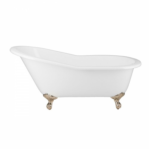 Randolph Morris Mila 67 Inch Cast Iron Slipper Clawfoot Tub - No Drillings - Picture 2 of 4