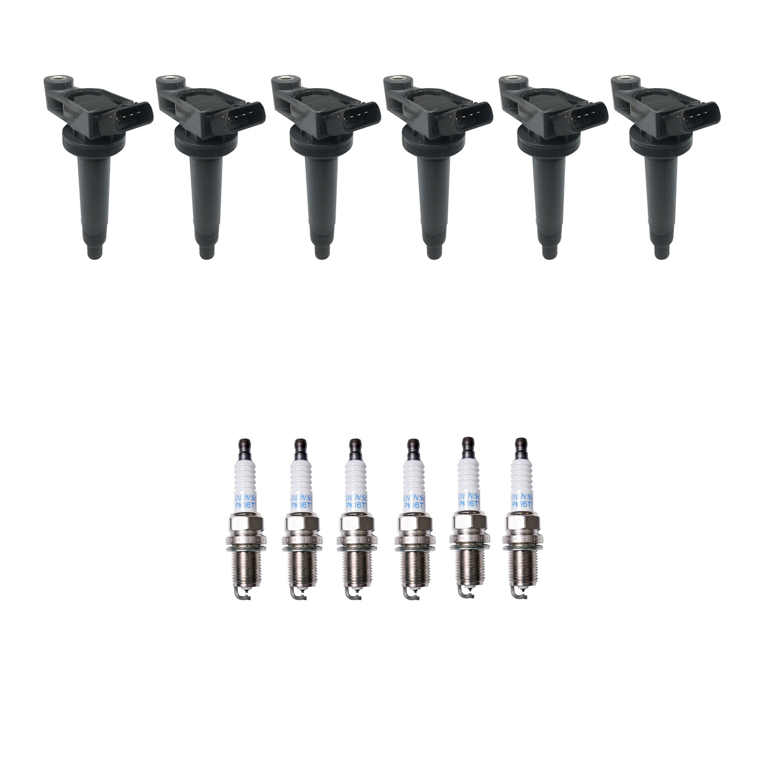 Hitachi 6 Ignition Coil 6 Denso Platinum Spark Plugs Kit For Sienna V6 1MZ-FE