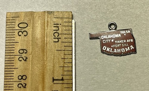 Sterling Silver Charm "Oklahoma" .925 - Picture 2 of 2