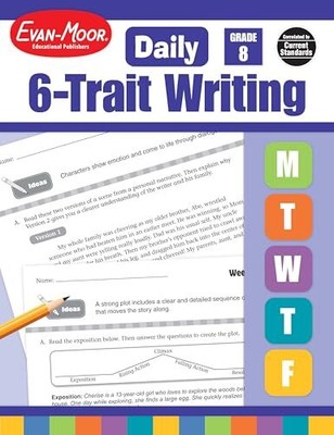 Daily 6-Trait Writing Grade 8 by Evan-Moor Educational Publishers NEW
