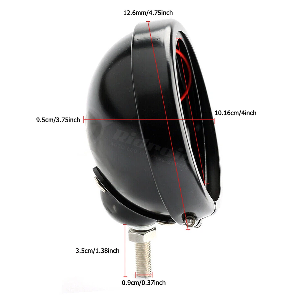 Luzes de passagem de neblina LED preto 4,5" polegadas + suporte de carcaça para Harley Davidson - Imagem 3 de 4