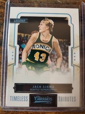 2009-10 Panini Classics Jack Sikma Timeless Tributes Platinum 4/25 #142 Sonics