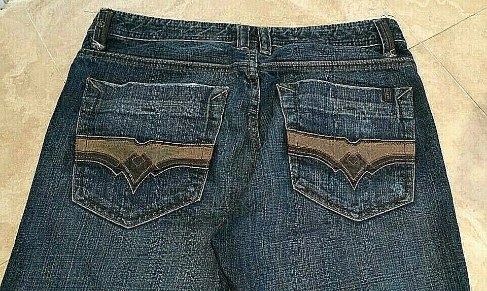 BUFFALO Men's Jeans -"Richard"- LEATHER ENHANCED W 34" x L 33" Measured - Image 3 of 4