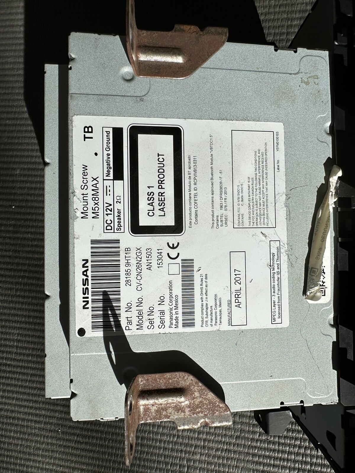 20162017 Nissan Altima Radio Display Receiver AM FM CD OEM eBay