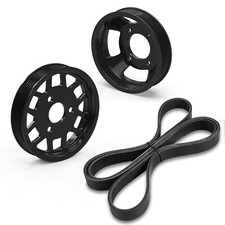 Power Steering Pump Pulley Water Pump Pulley Serpentine Belt Kit For Bmw E46