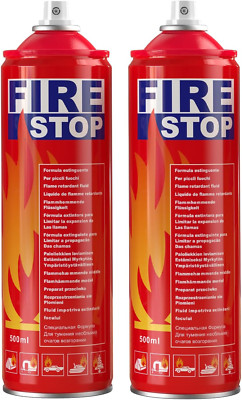 Fire Extinguisher 2-Pack with Mounting Bracket for Home, Kitchen, Grill - Por...