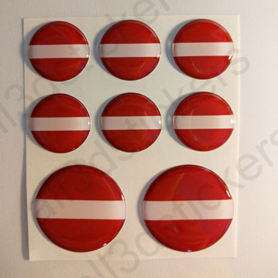 Adesivo Con Bandiera Della Lettonia – Dimensioni 8 X 5 Cm, Color Brillante, Per Superfici Lisce, Auto, Valigie, PC